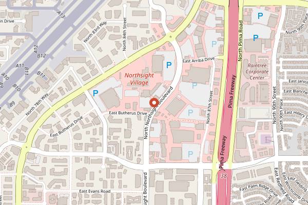 Map showing Chern Thai Artisanal Cafe in Scottsdale