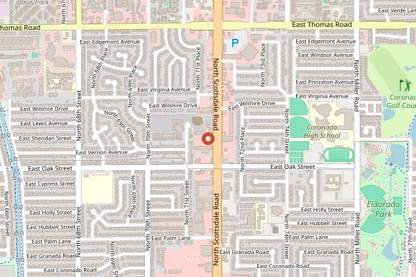 Map showing DeFalco's Italian Eatery, Grocery & Deli in Scottsdale