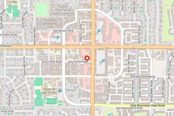 Map showing Habaneros Mexican Grill & Cantina in Scottsdale