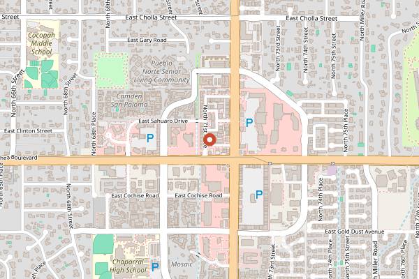 Map showing IL Bosco Pizza in Scottsdale