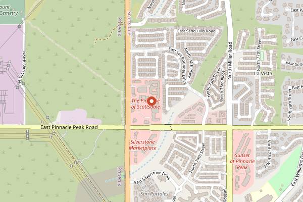 Map showing Jalapeno Inferno in Scottsdale