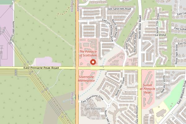 Map showing JJ's Delicatessen in Scottsdale