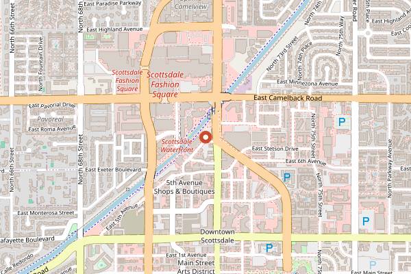 Map showing Kyoto Scottsdale in Scottsdale