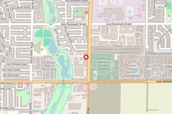Map showing The Salt Cellar in Scottsdale