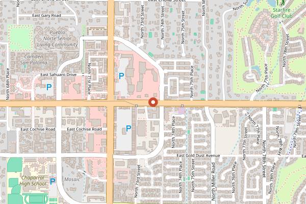 Map showing JL Patisserie Baking Classes in Scottsdale
