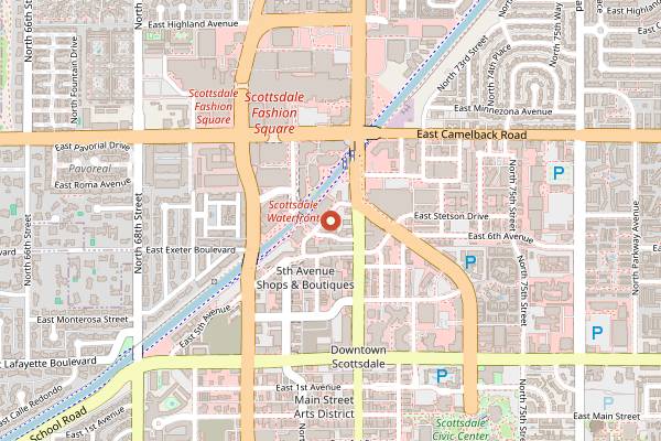 Map showing Juice Core Organic in Scottsdale