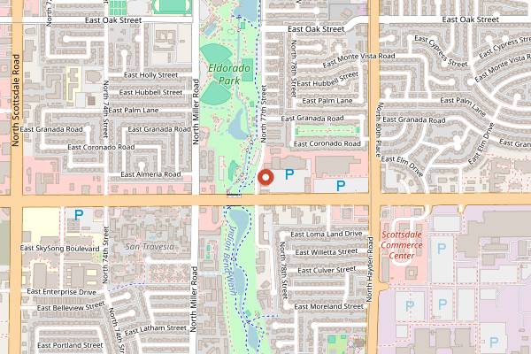Map showing UNiQ Burger in Scottsdale