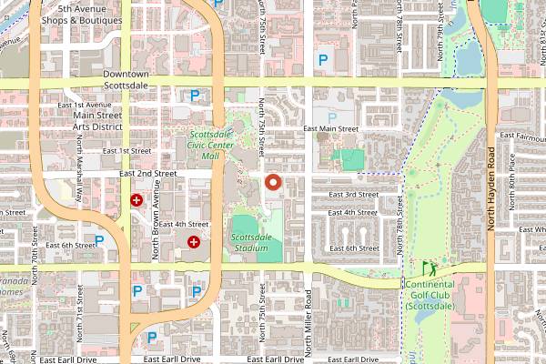 Map showing Arizona Arte Agave Tequila and Mezcal Festival in Scottsdale
