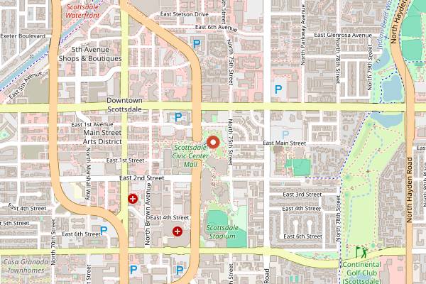 Map showing The Original Taste in Scottsdale