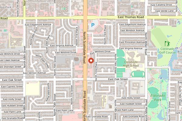 Map showing Atlas Bistro in Scottsdale