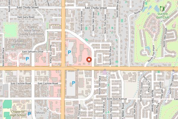 Map showing Course in Scottsdale