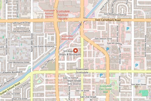 Map showing FnB in Scottsdale