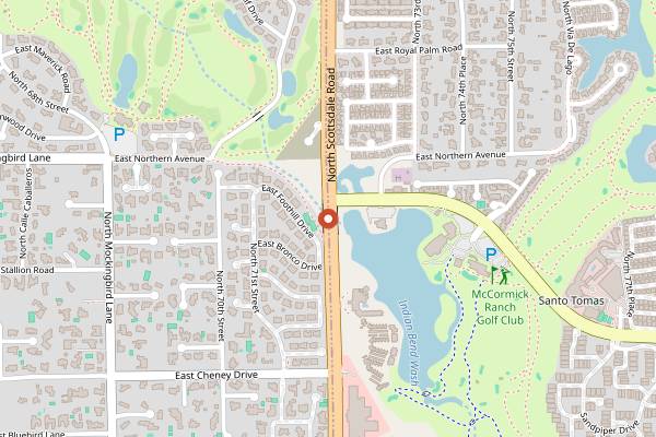 Map showing INDIBAR in Scottsdale
