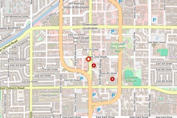 Map showing ShinBay in Scottsdale