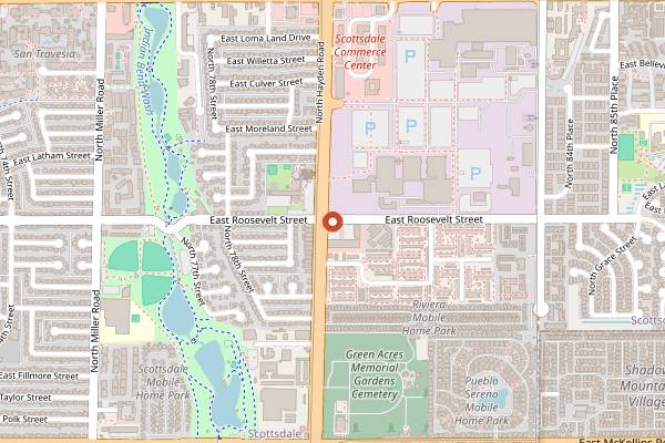 Map showing Chula Seafood South Scottsdale in Scottsdale