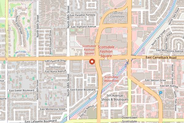Map showing Stellar Coffee Co. in Scottsdale
