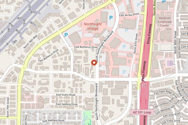 Map showing K O'Donnell's Sports Bar & Grill in Scottsdale