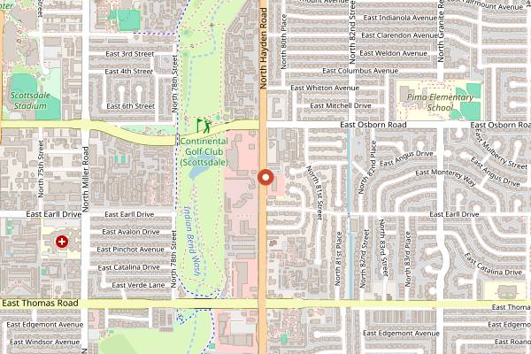 Map showing Sphinx Date Co. Palm & Pantry in Scottsdale