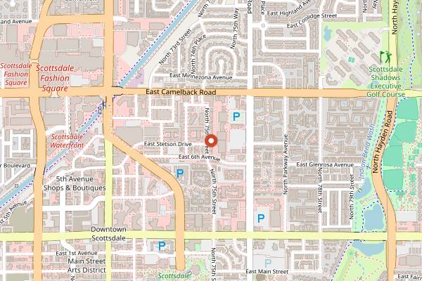 Map showing Boondocks Patio & Grill in Scottsdale