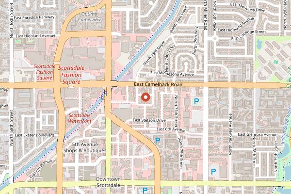 Map showing Maya Day + Night in Scottsdale