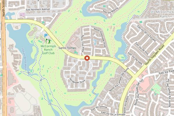 Map showing The Madam in Scottsdale