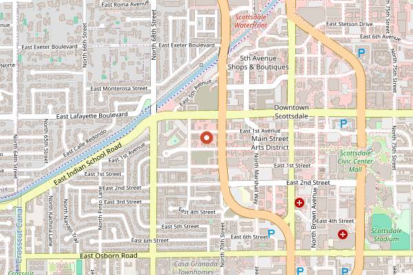 Map showing Cafe Monarch in Scottsdale