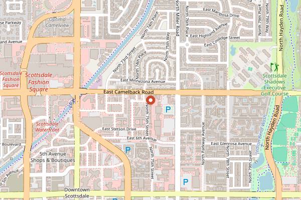 Map showing Cala Scottsdale in Scottsdale