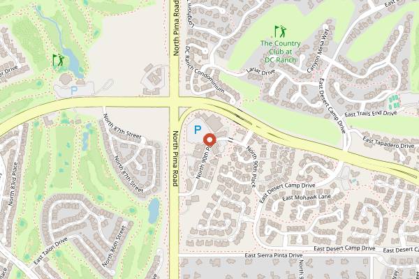 Map showing Elvira's DC Ranch in Scottsdale