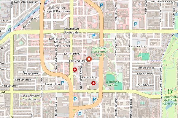 Map showing Los Olivos Mexican Patio in Scottsdale