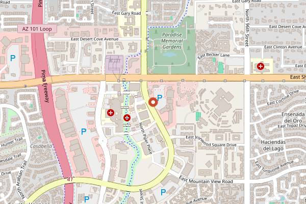 Map showing The Italiano in Scottsdale