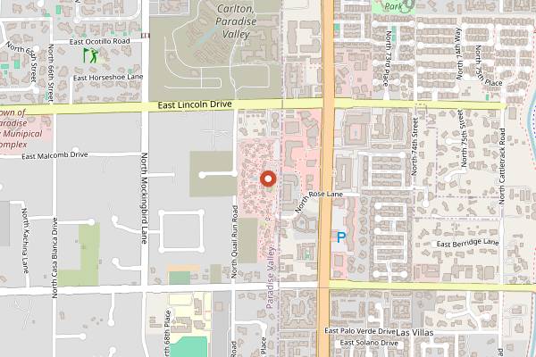 Map showing Weft & Warp Art Bar + Kitchen in Scottsdale