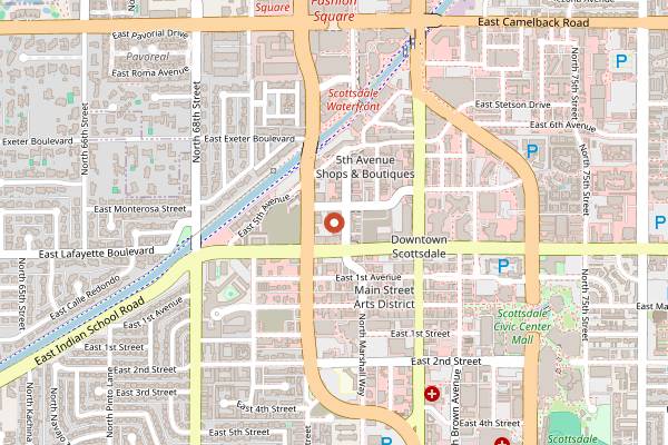 Map showing Carlson Creek Vineyard in Scottsdale