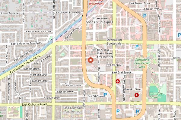 Map showing Jamie's Bottle Shop in Scottsdale
