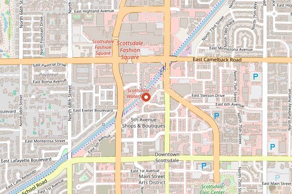Map showing LDV Winery Tasting Room in Scottsdale