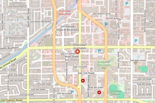 Map showing The Wine Collective of Scottsdale in Scottsdale