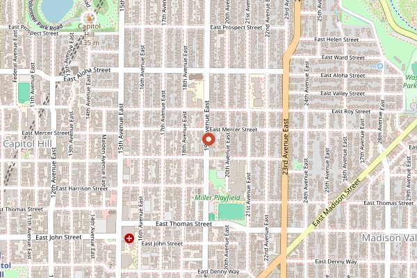Map showing Hello Robin in Seattle