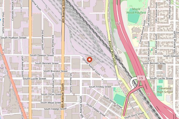 Map showing Georgetown Brewing Company in Seattle