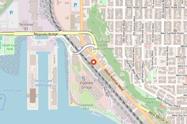 Map showing Holy Mountain Brewing in Seattle