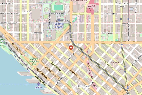 Map showing Tilikum Place Cafe in Seattle