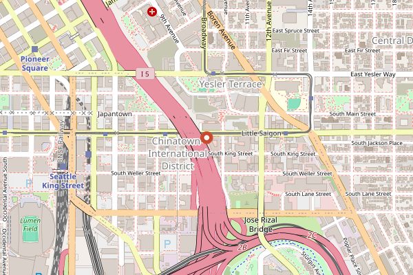 Map showing Phnom Penh Noodle House in Seattle