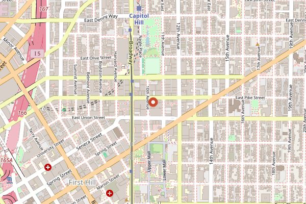 Map showing Caffe Vita Capitol Hill in Seattle