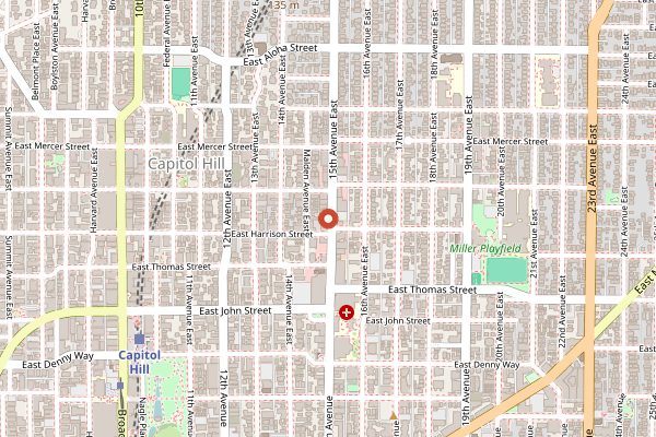Map showing Victrola Coffee Roasters in Seattle