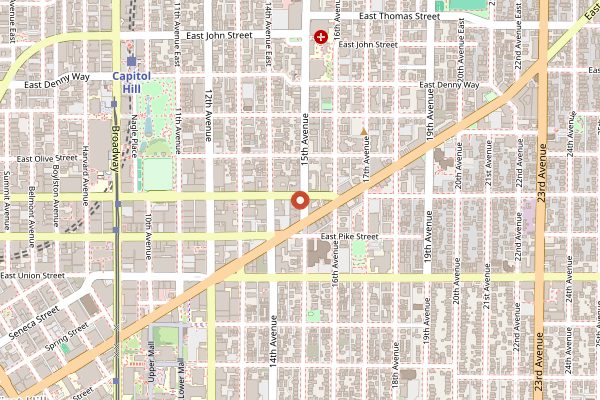 Map showing Kedai Makan in Seattle