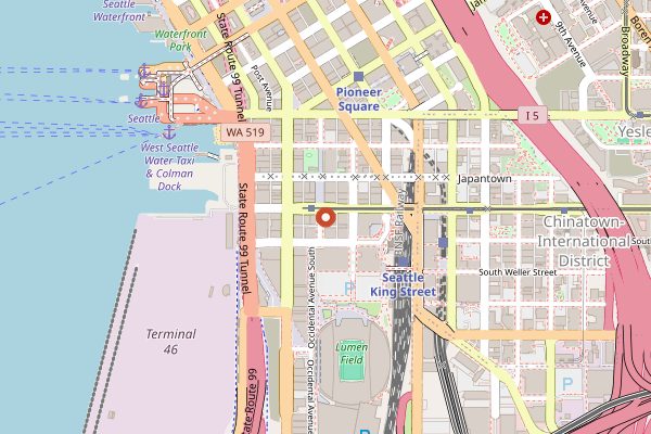 Map showing Salumi in Seattle
