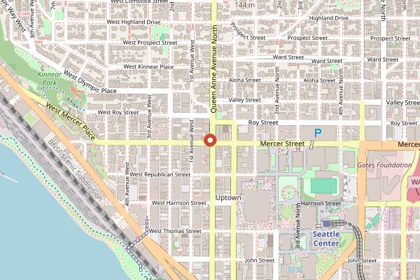 Map showing Toulouse Petit in Seattle