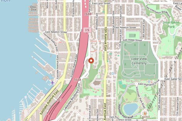 Map showing Espresso Vivace Roasteria in Seattle