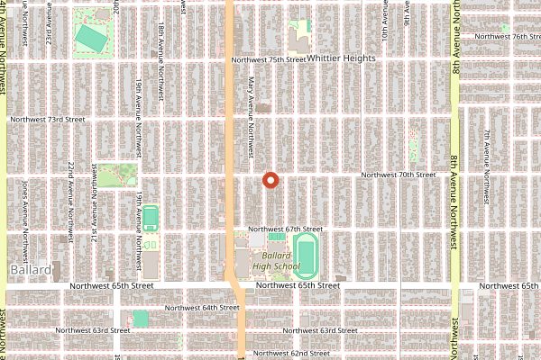 Map showing The Pantry in Seattle