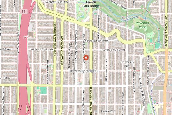 Map showing Araya's Place in Seattle