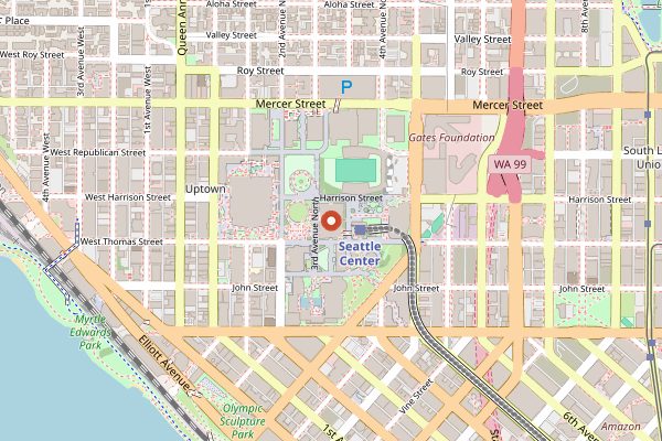 Map showing Bite of Seattle in Seattle