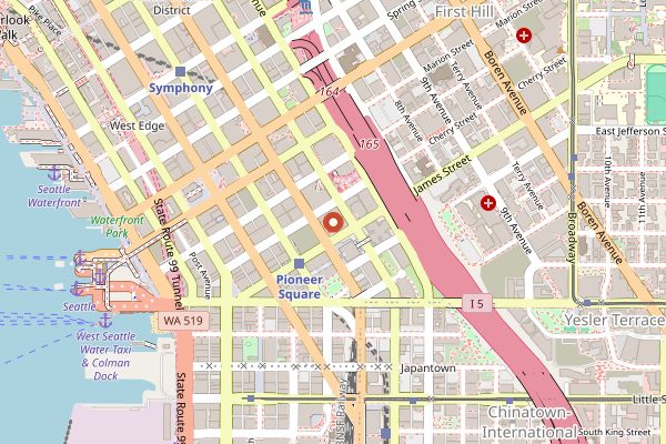 Map showing Seattle Restaurant Week in Seattle